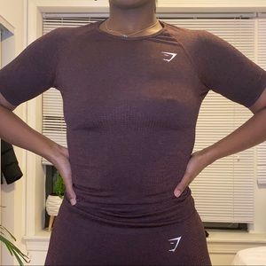 Brown vital seamless top